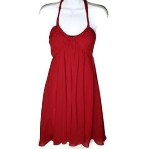 Rue de la Paix chiffon halter dress size small